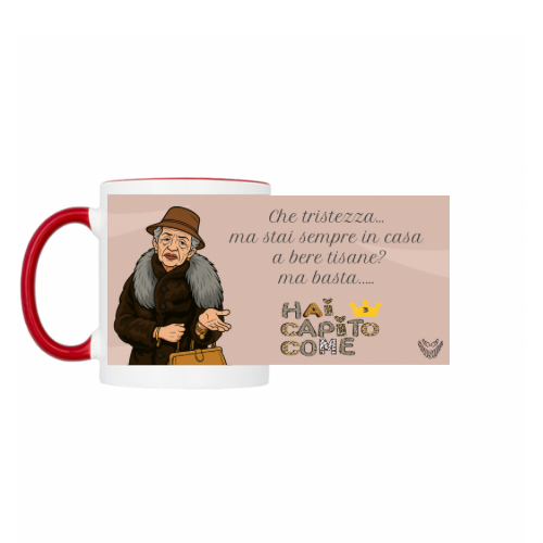 Mug Two Color Tazza MA STAI SEMPRE IN CASA