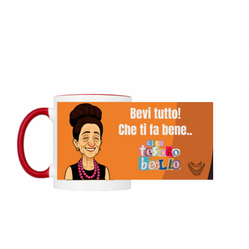 Mug Two Color Tazza bevi tutto Maria sole